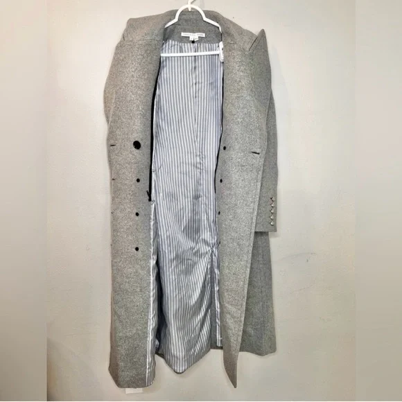Veronica Beard Nalida Overcoat Grey Size 6 Wool Cashmere Long Cardigan Coat - Picture 9 of 13